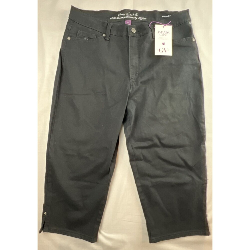 Gloria Vanderbilt Black Amanda Capri 14P NWT